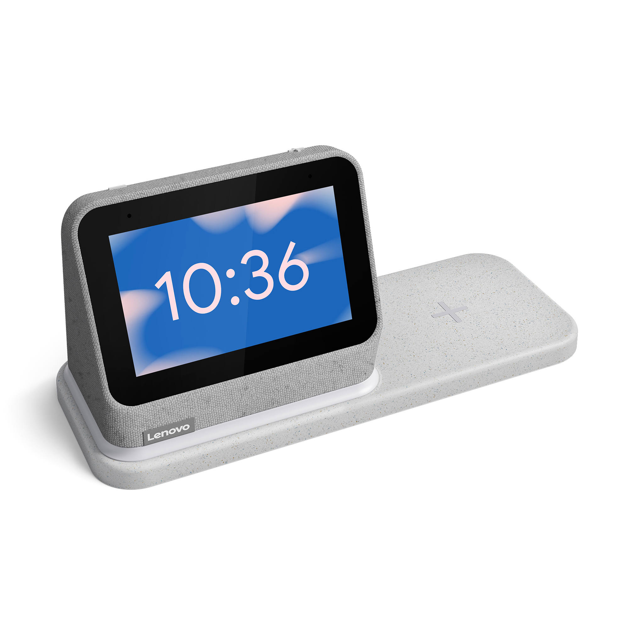 LENOVO ZA970024SE Smart Clock 2 Smart Speaker, Heather Grey