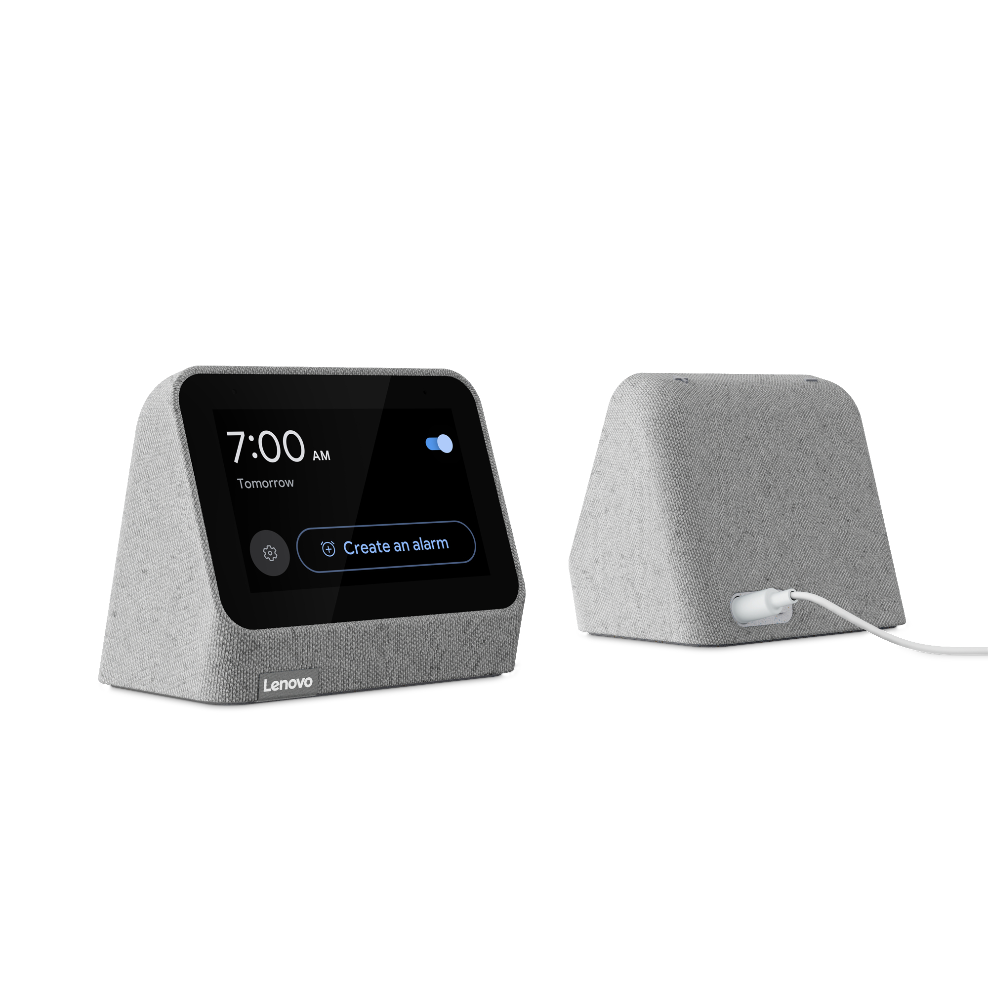 LENOVO ZA970024SE Smart Clock 2 Smart Speaker, Heather Grey