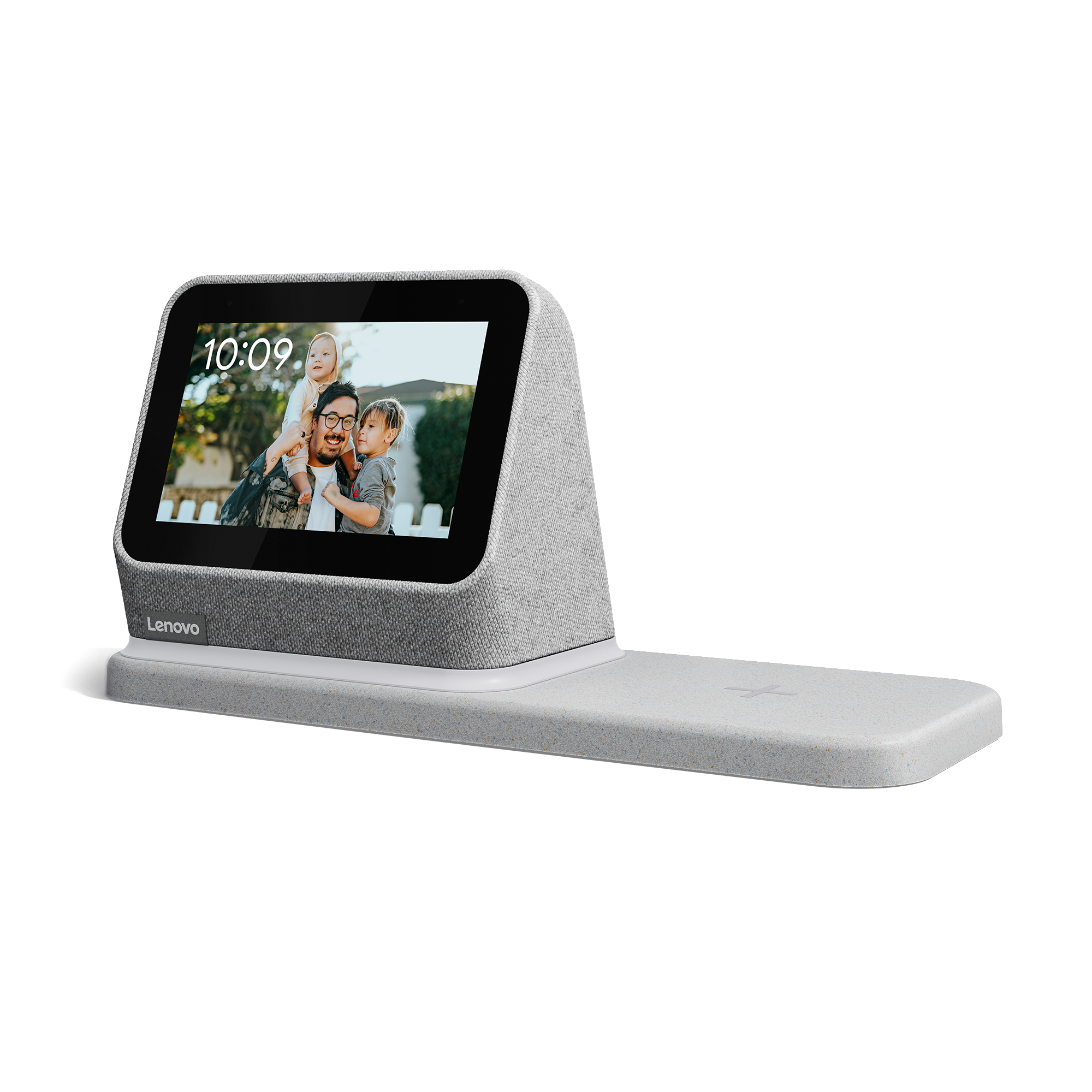 LENOVO ZA970024SE Smart Clock 2 Smart Speaker, Heather Grey