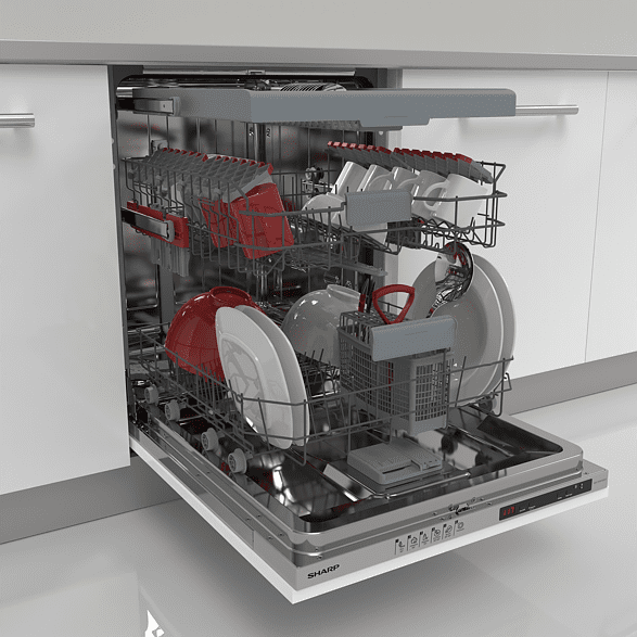 SHARP Lave-vaisselle encastrable E (QWNI1EI45EXEU)