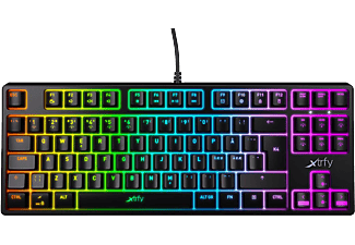 XTRFY K4 RGB TKL - Gaming Tastatur, Kabelgebunden, Tenkeyless (TKL), Mechanisch, Schwarz