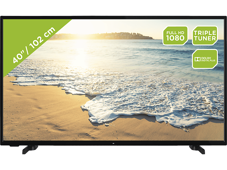 TV DLED 40 - TD SYSTEMS PRIME40C15GLE Hey Google, Full-HD, Arm Cortex  A55x4, Smart TV, DVB-T2 (H.265), Negro