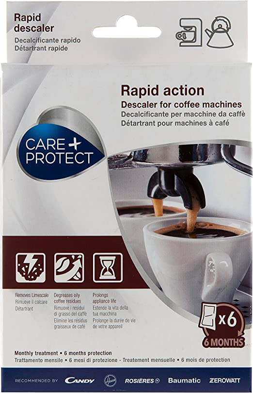 Accesorio Cafetera - Care + Protect CDP6006, Descalcificador En Polvo, Sobres Individuales