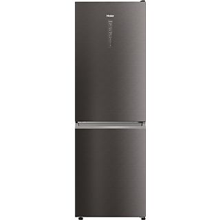 Frigorífico combi - Haier 2D HDW3618DNPD, No Frost,  185 cm, 341 l, Motor Inverter, Botellero, Wi-Fi, Dark Inox