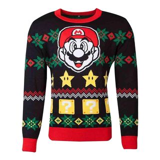 DIFUZED Nintendo: Super Mario - Christmas - Maglione di Natale (Multicolore)