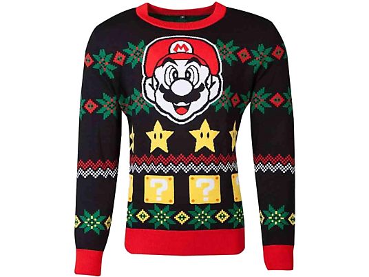 DIFUZED Nintendo : Super Mario - Christmas - Pull de Noël (Multicolore)