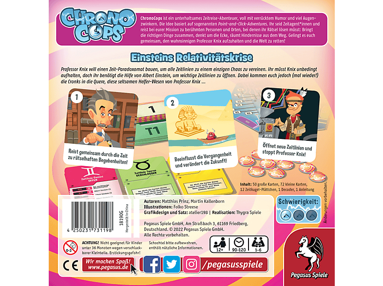 Thumbnail - PEGASUS SPIELE ChronoCops – Einsteins Relativitätskrise Kartenspiel Mehrfarbig