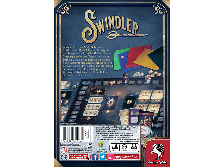 Thumbnail - PEGASUS SPIELE Swindler Brettspiel Mehrfarbig