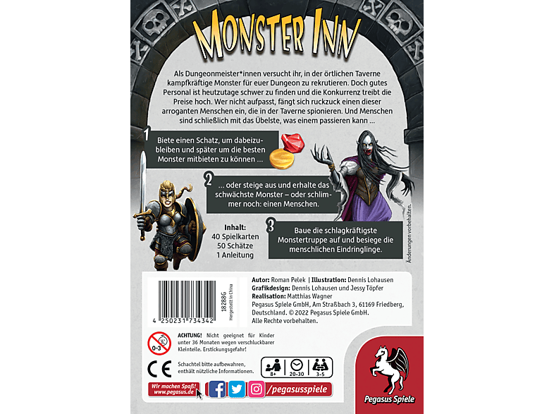 Thumbnail - PEGASUS SPIELE Monster Inn Kartenspiel Mehrfarbig