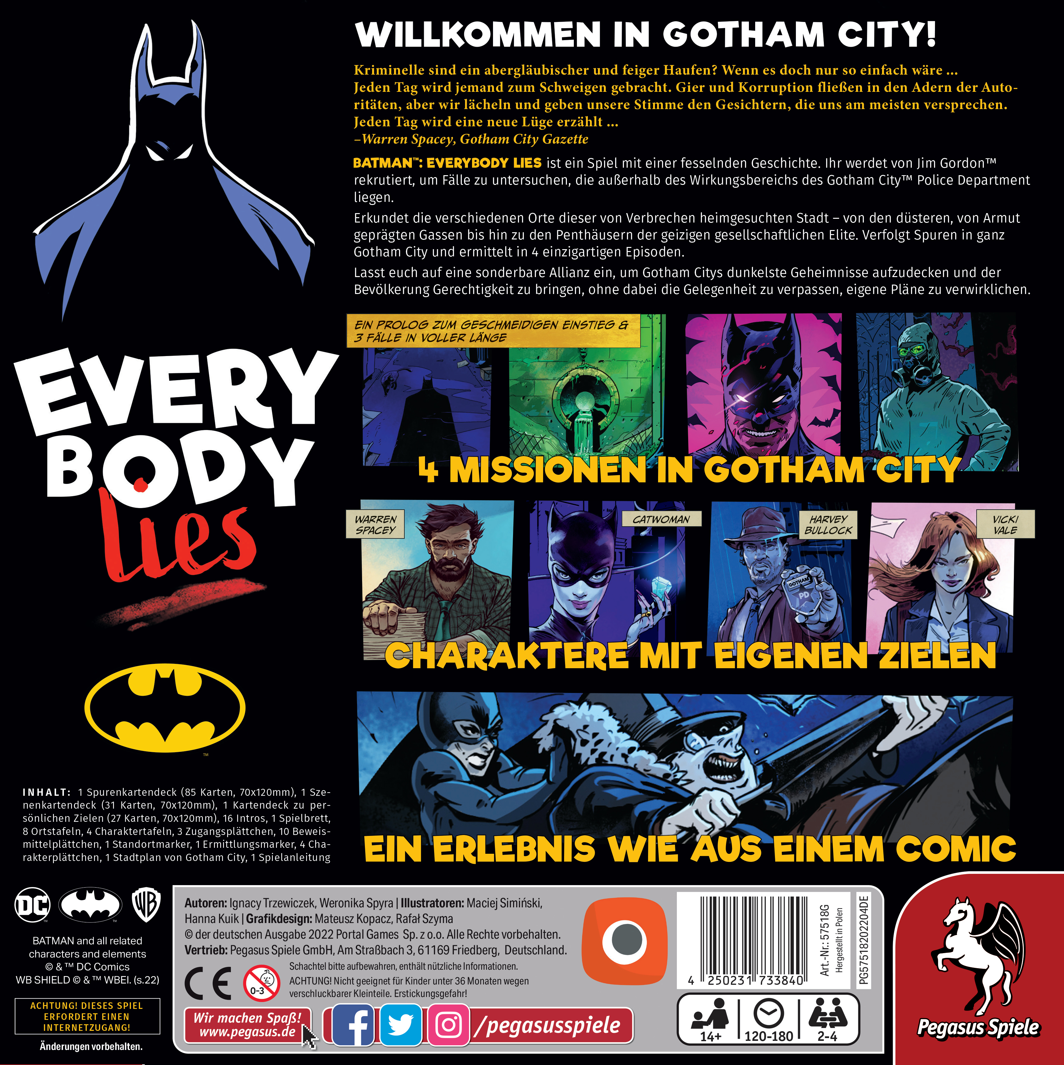 PEGASUS SPIELE Batman Lies Mehrfarbig - Everybody Brettspiel