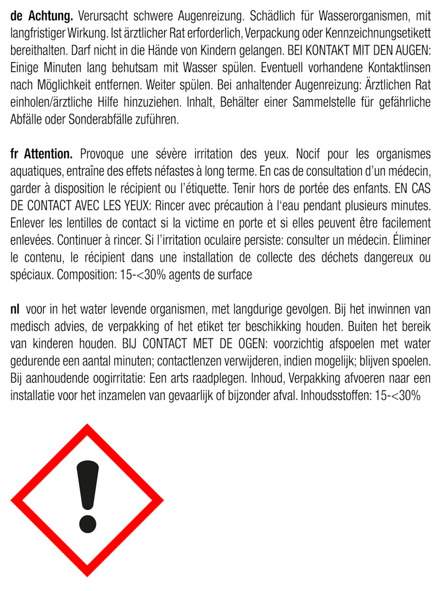 Warnhinweis mit einem Ausrufezeichen in einem roten Diamanten.