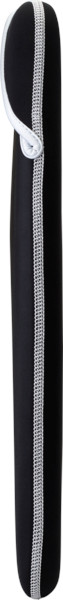 Black and white golf club cover with a white drawstring.