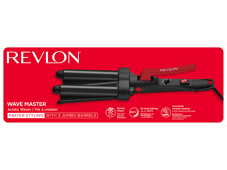 Revlon RVIR3056UKE Wave Master Haarstyler (Keramik, Temperaturstufen: 30 Einstellungen, Schwarz) — Foto 2 von 2