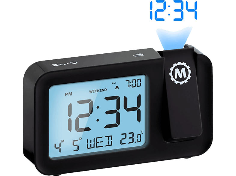 Oregon Scientific Digitale Wekker Night Owl '86 Met Projectie Zwart (cl030086bk-bl)