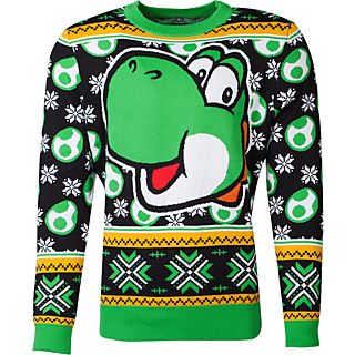 DIFUZED Nintendo: Super Mario Yoshi - Christmas - Maglione di Natale (Multicolore)