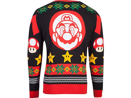 DIFUZED Nintendo : Super Mario Logo - Christmas - Pull de Noël (Multicolore)