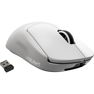 LOGITECH PRO X SUPERLIGHT - Mouse per gaming, Senza cavi, Ottica con LED, 25600 dpi, Bianco
