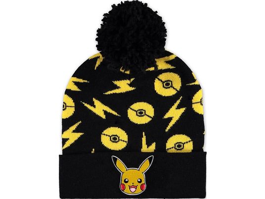 DIFUZED Nintendo : coffret cadeau Pokémon Pikachu - Bonnet + gants (Noir/Jaune/Rouge)
