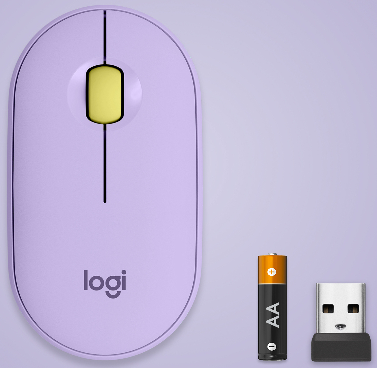 LOGITECH Souris sans fil Pebble M350 Lavender (910-006752)