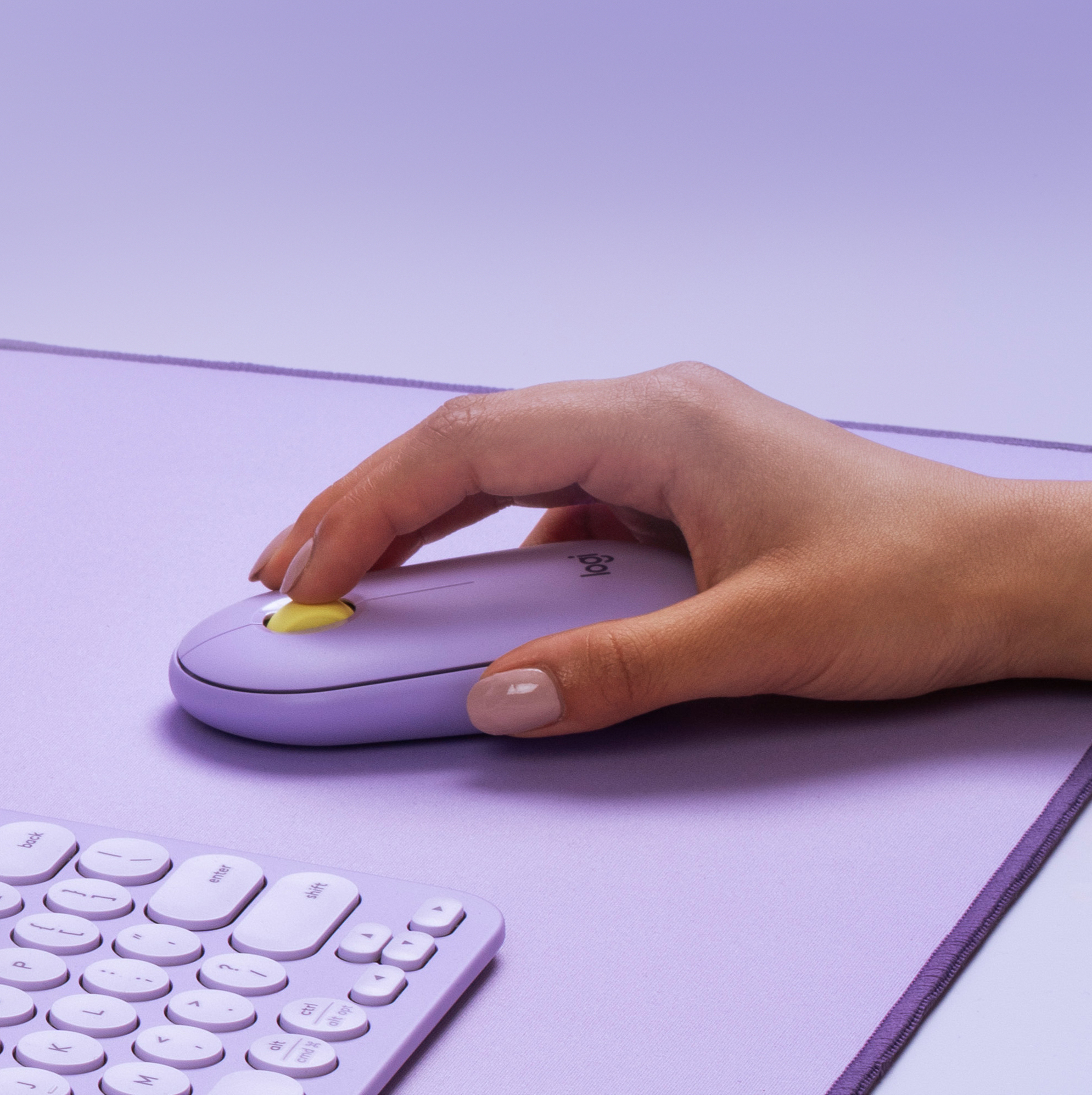 LOGITECH Souris sans fil Pebble M350 Lavender (910-006752)