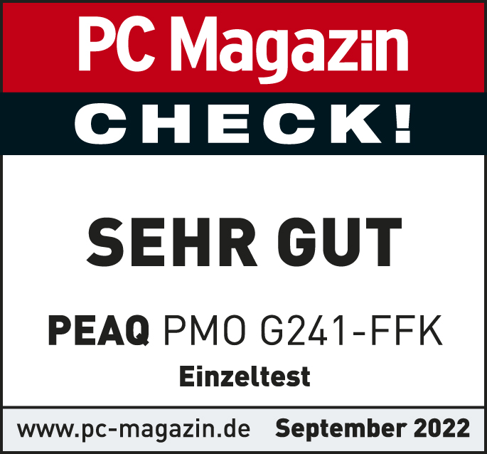 PC Magazin Test von PEAQ PMO G241-FFK, mit 'SEHR GUT' bewertet.