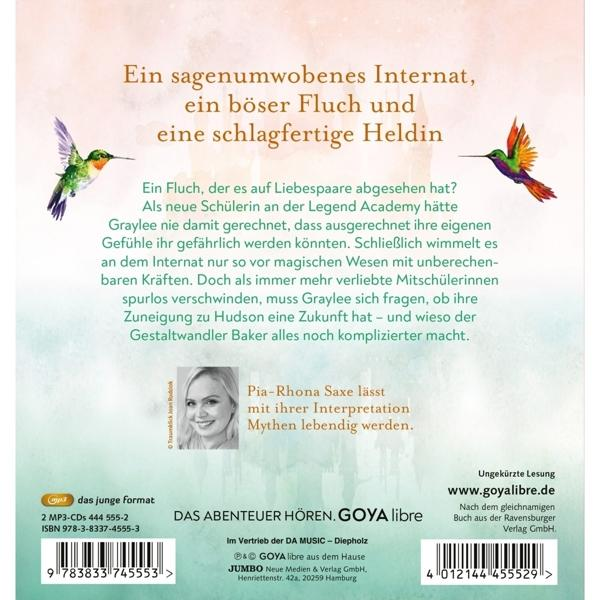 Buchcover mit Text, Porträt einer Frau und Text auf Deutsch. CD-Hüllen sichtbar.