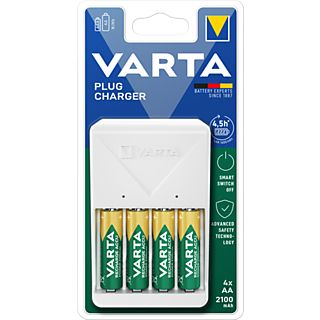 VARTA Plug Charger inkl. 4x Recharge Accu Power AA 2100 mAh
