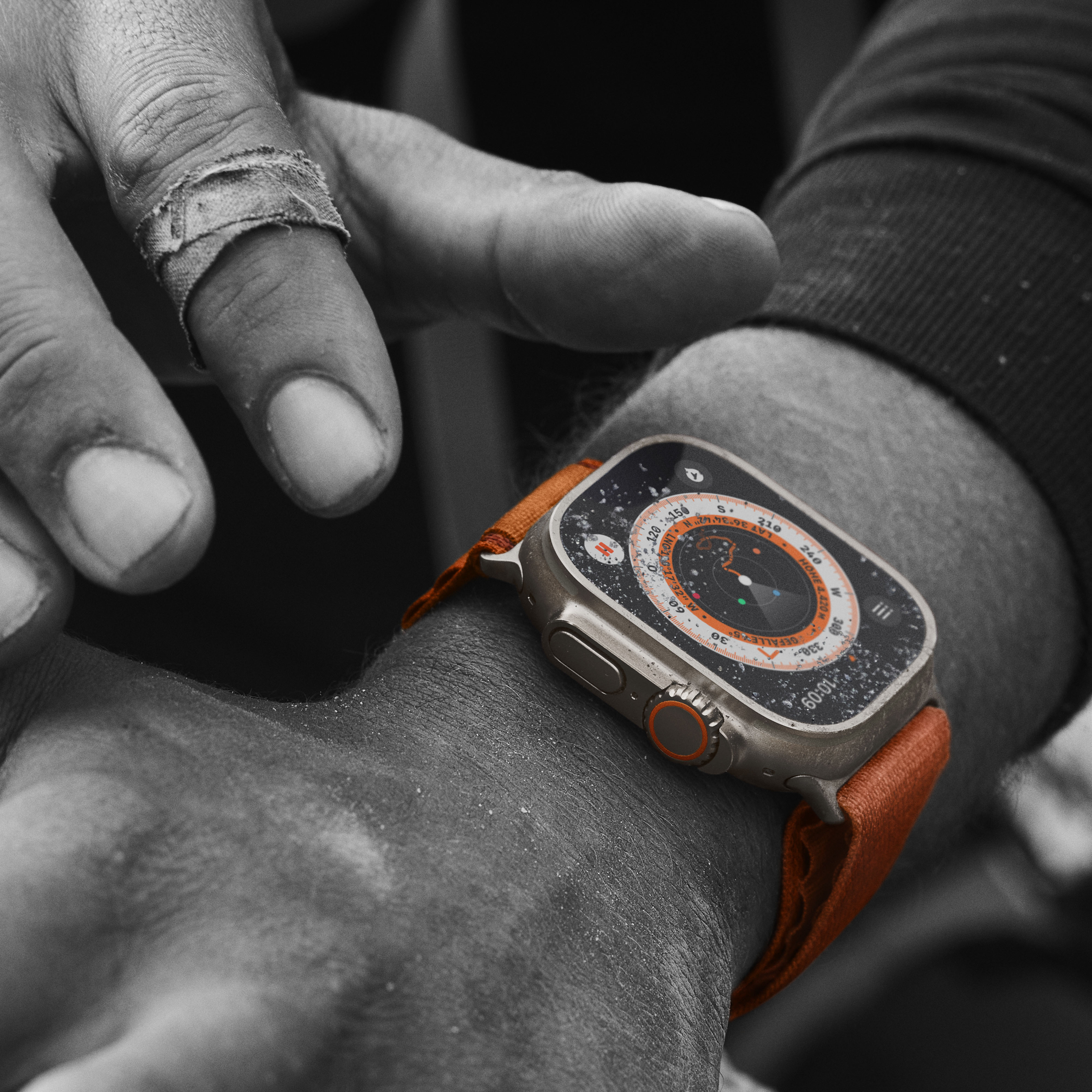 Watch Smartwatch Gewebe, - MEDIUM Orange 145 Titan mm, 49 190 W TIT Ultra GPS+CEL APPLE