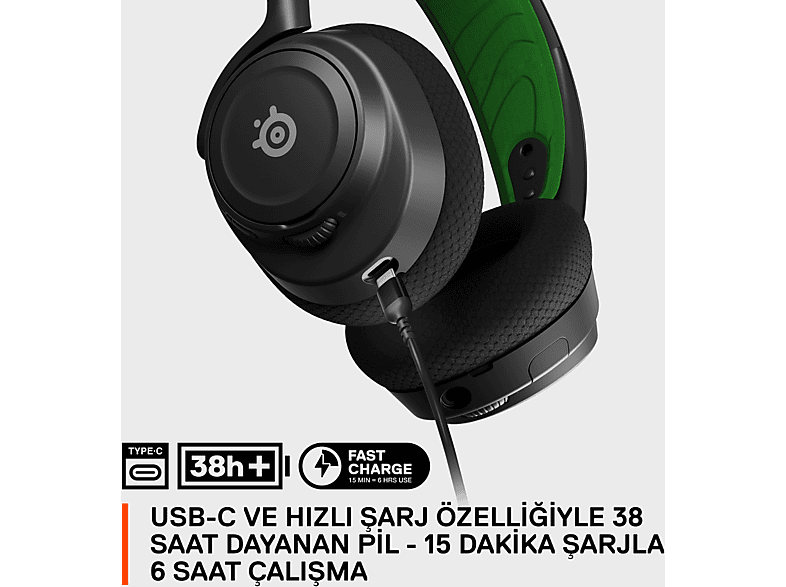 STEELSERIES Arctis Nova 7X Kablosuz Çoklu Sistemli Oyuncu Kulak Üstü Kulaklık Siyah_6