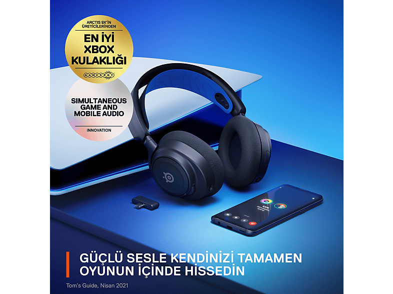 STEELSERIES Arctis Nova 7P Kablosuz Çoklu Sistemli Oyuncu Kulak Üstü Kulaklık Siyah_2