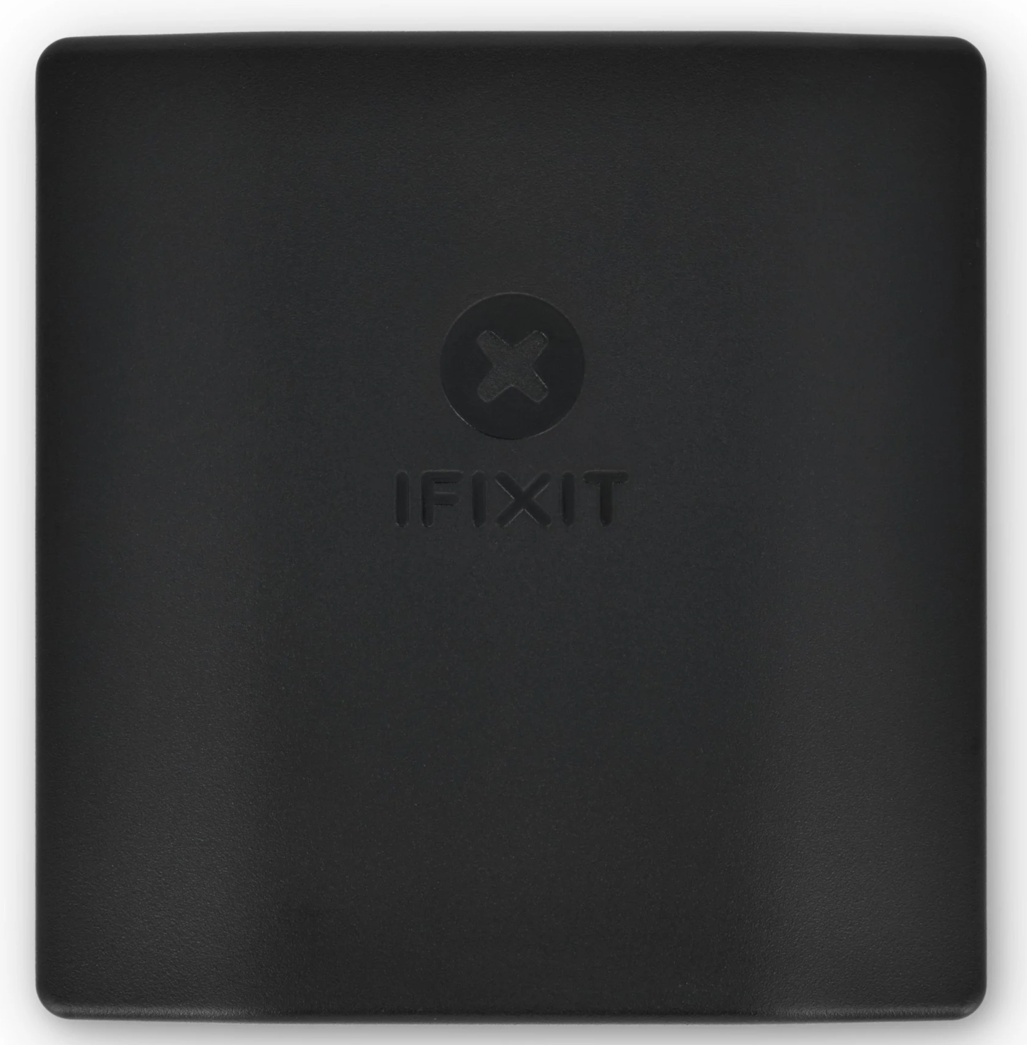 Black square with the iFixit logo in the center. The logo consists of a cross within a circle.