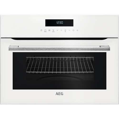 Horno - AEG KMK721000W, 46 l, Multifunción, Microondas, Grill, Esmalte de fácil limpieza, 60 cm, Blanco