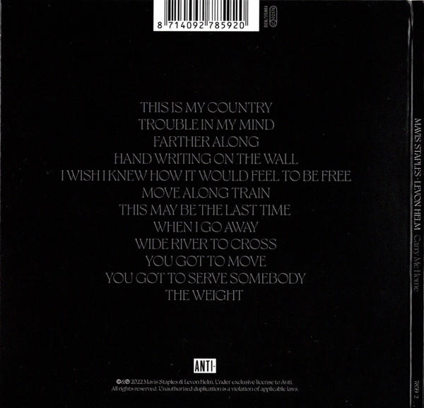 Mavis Staples & Levon Helm - Carry Me Home  - (CD)