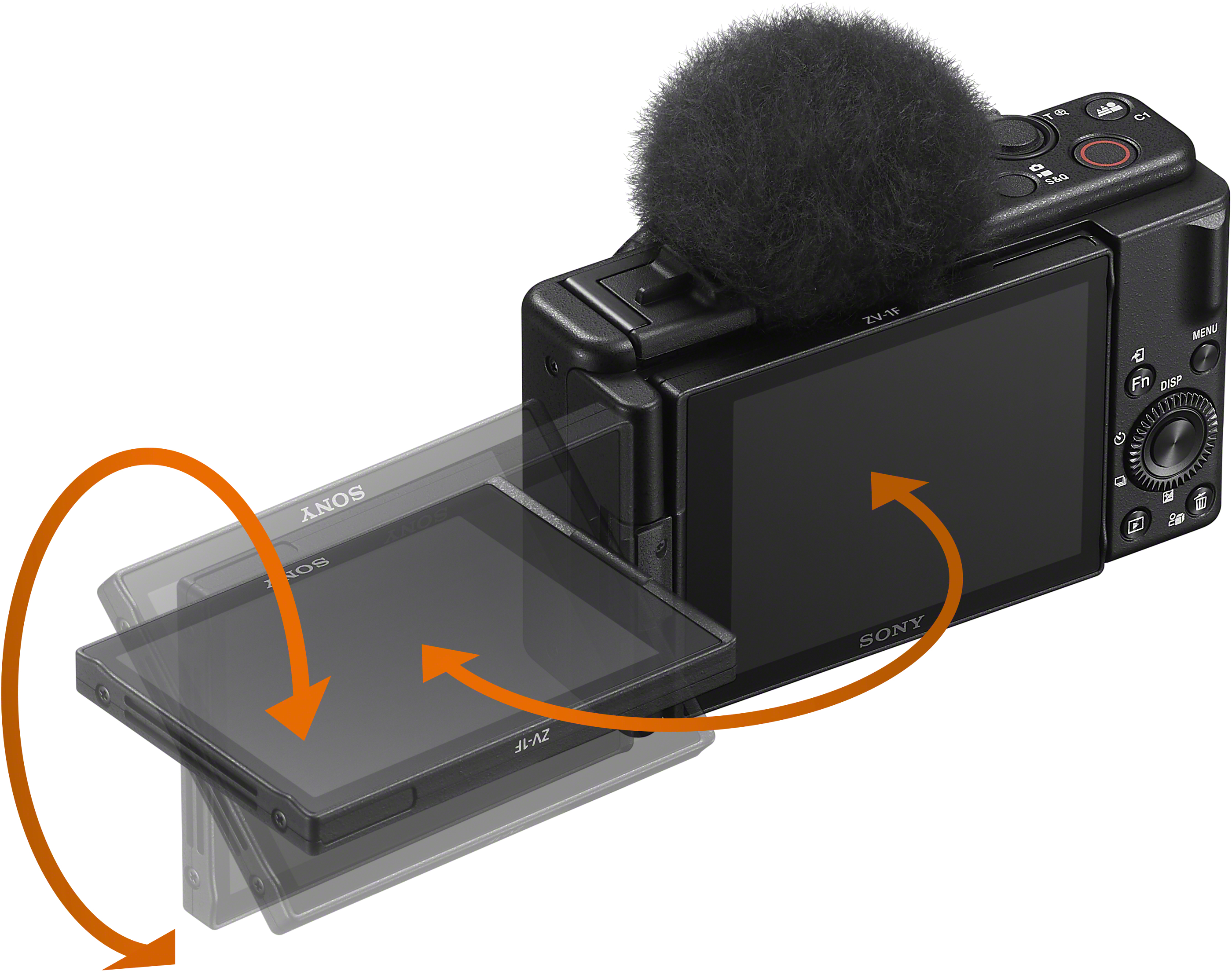 SONY ZV-1F | Kompaktkamera mit direktionalem Mikrofon, neigbaren