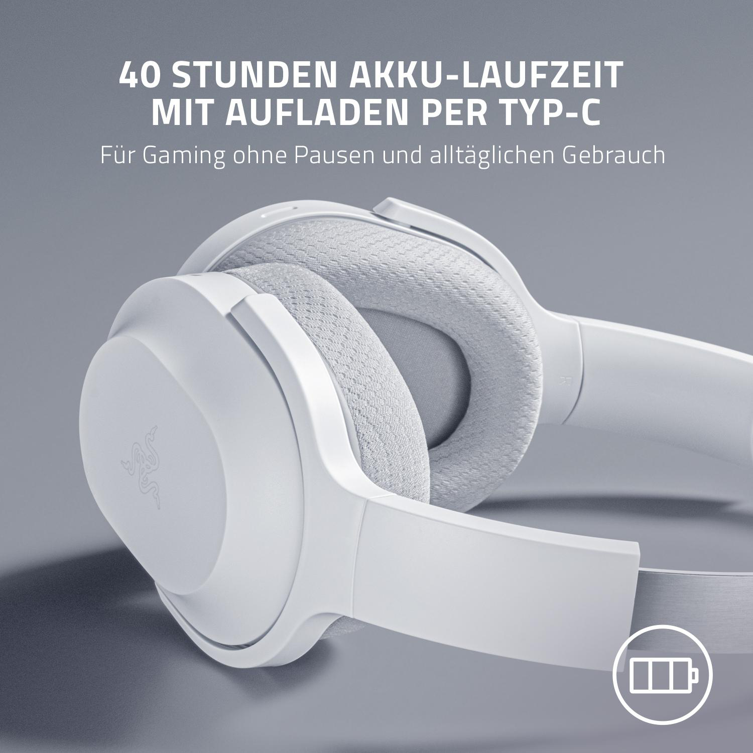 RAZER Barracuda - Mercury Weiß, Weiß Bluetooth Headset Mercury Over-ear Gaming