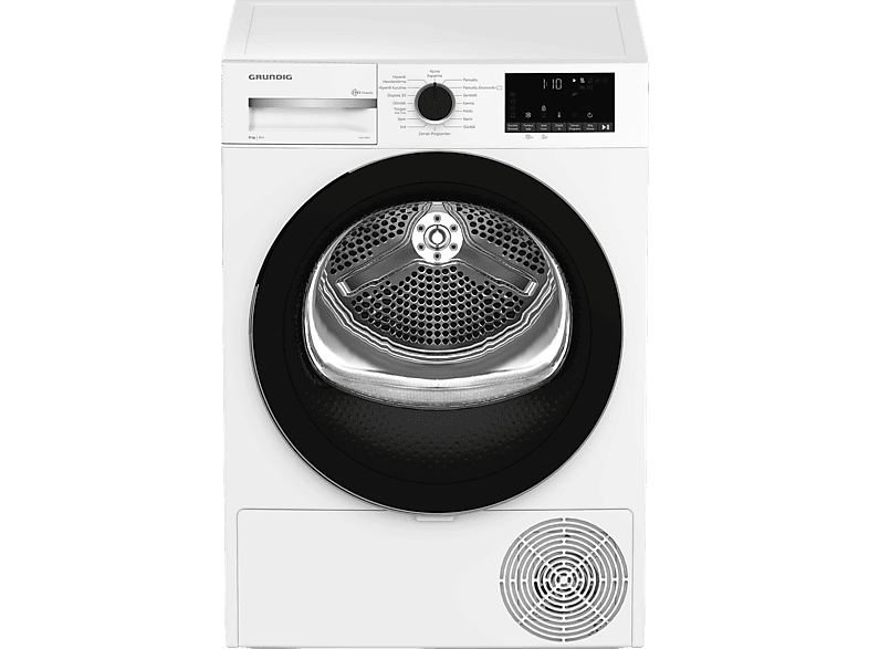 GRUNDIG GPDH 9634 A++ Enerji Sınıfı 9 Kg Isı Pompalı Kurutma Makinesi Beyaz_1