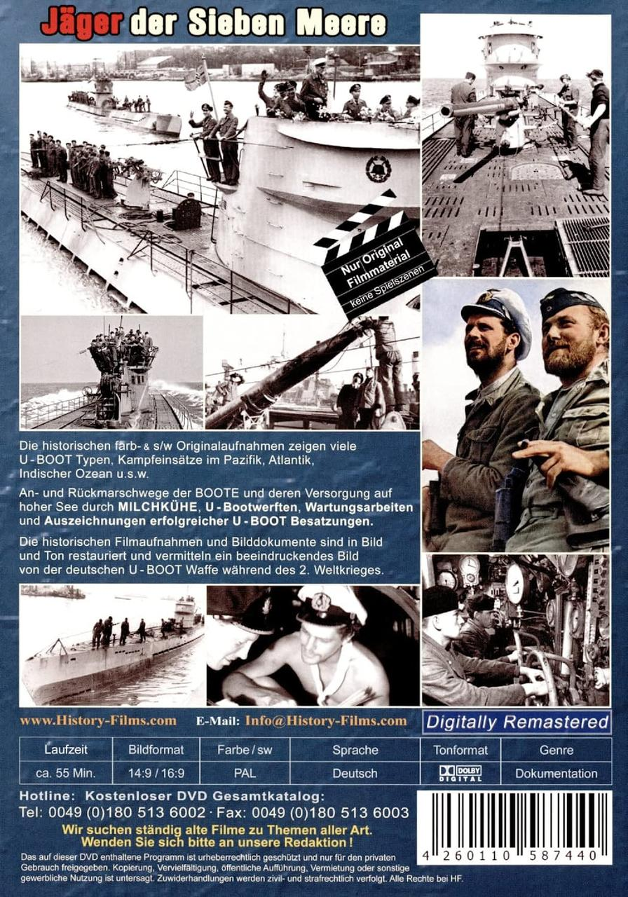 DVD-Cover eines Dokumentarfilms über den U-Boot-Krieg im Zweiten Weltkrieg.