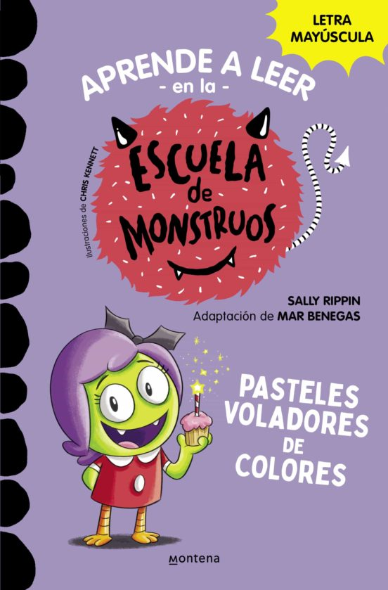 Aprender Leer En la escuela de monstruos 5 pasteles voladores colores letra para libros tapa blanda sally