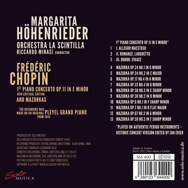 Höhenrieder/Minasi/Orchestra La Scintilla - FRÉDÉRIC CHOPIN-1.KLAVIERKONZERT  - (CD)