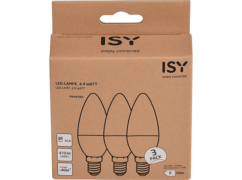 ISY LED-E14-4.9W LED Glühbirne 3er Pack — Foto 2 von 2