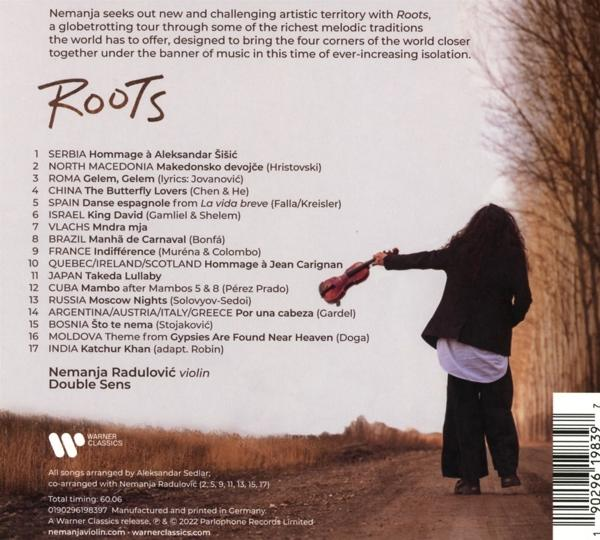 Albumcover mit Text und einem Geiger. Der Text listet Songtitel aus verschiedenen Ländern auf.