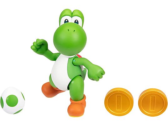 JAKKS PACIFIC Nintendo: Yoshi mit Münzen - Sammelfigur (Mehrfarbig)