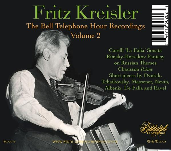 Fritz Kreisler - Kreisler-The Bell Telephone Recordings: Vol.2  - (CD)