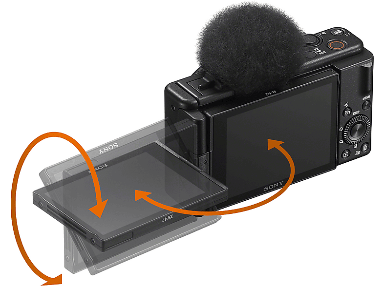 Sony Kompaktkamera ZV-1F für Vlogging, 20.1MP, 1 Zoll Sensor, f2.0, 4K30p, 16B/s, 3 Zoll Touch LCD, Schwarz — Foto 3 von 5