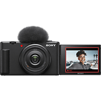 SONY Kompaktkamera ZV-1F für Vlogging, 20.1MP, 1 Zoll Sensor, f2.0, 4K30p, 16B/s, 3 Zoll Touch LCD, Schwarz