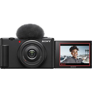 SONY Kompaktkamera ZV-1F für Vlogging, 20.1MP, 1 Zoll Sensor, f2.0, 4K30p, 16B/s, 3 Zoll Touch LCD, Schwarz