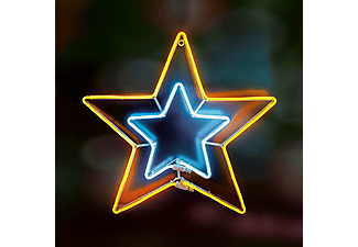 CHRISTMAS LIGHTING kültéri dupla csillag neon-light, 55x54cm (NEON 3)