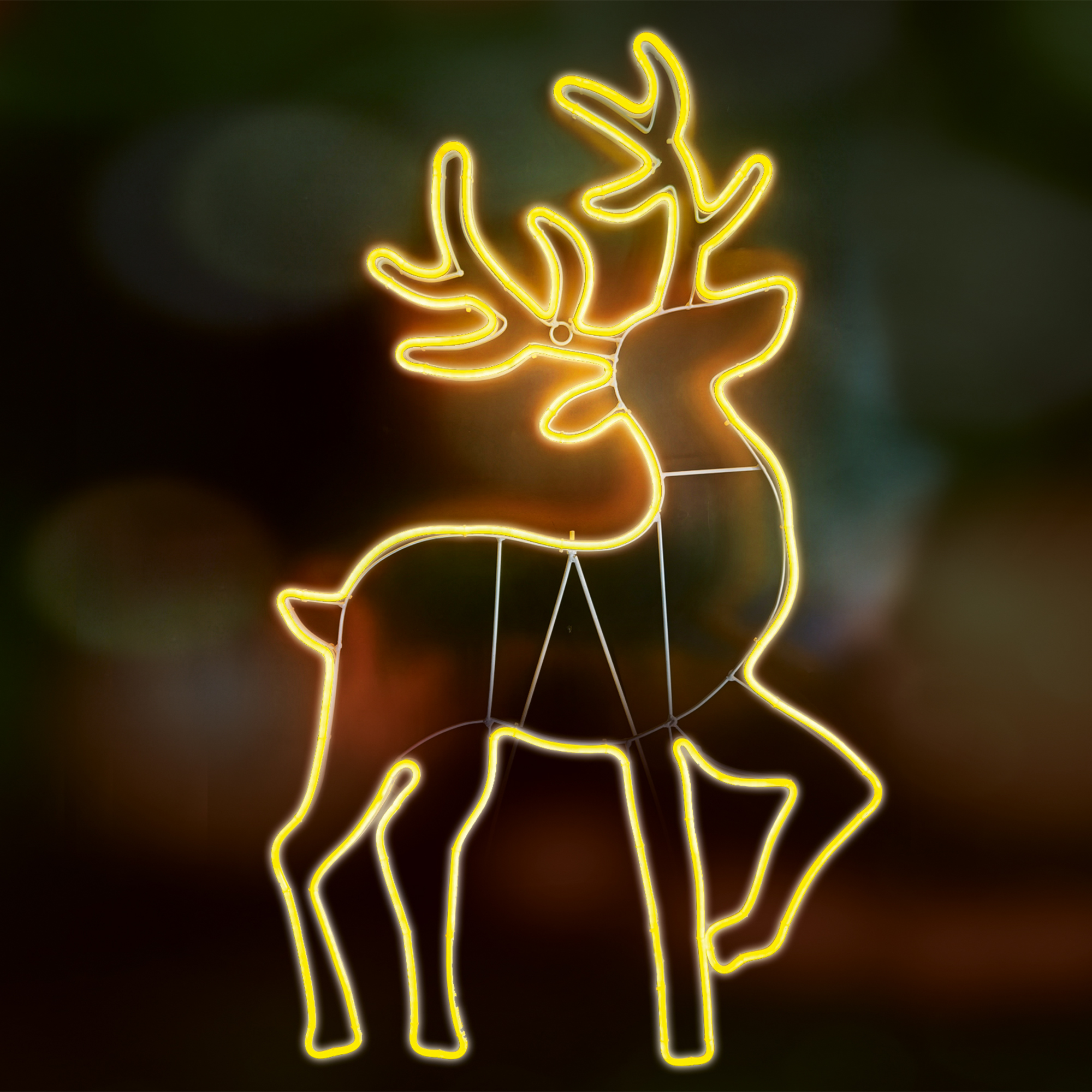 CHRISTMAS LIGHTING kültéri szarvas neon-light, 94x56cm (NEON 4)