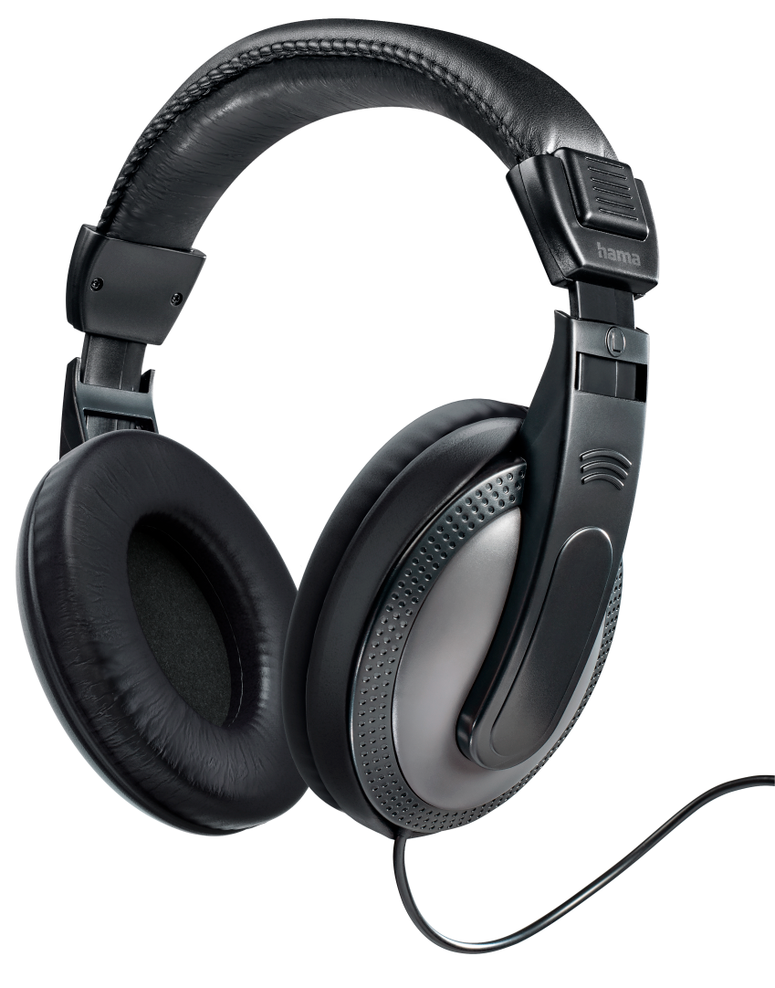 HAMA Shell TV Sztereo fejhallgató, fekete-ezüst (184144)