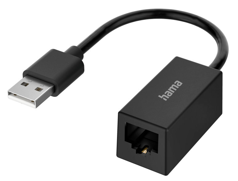 HAMA FIC Hálózati adapter, 10/100 USB 2.0, fekete (200324)